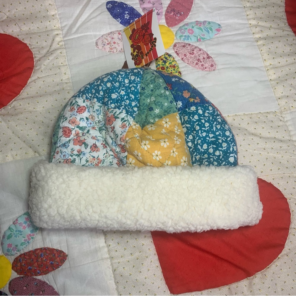 Upcycled Winter sherpa Beanie